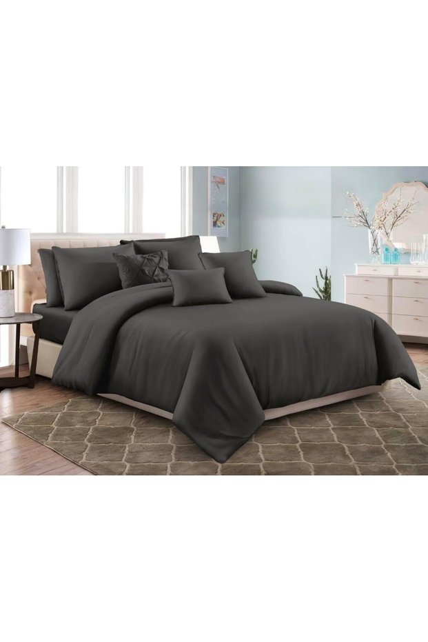 Luxury 3-Piece Microfiber Bedsheet Set – King Size | Ultra Soft, Breathable & Wrinkle-Resistant Bedding with 2 Pillowcases, All-Season Bedding for Home & Hotel (Dark Gray, King (U.K. Standard))