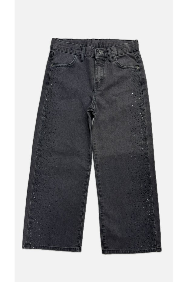 Girl's Stoned Jean Pants Gray 6/10 Years