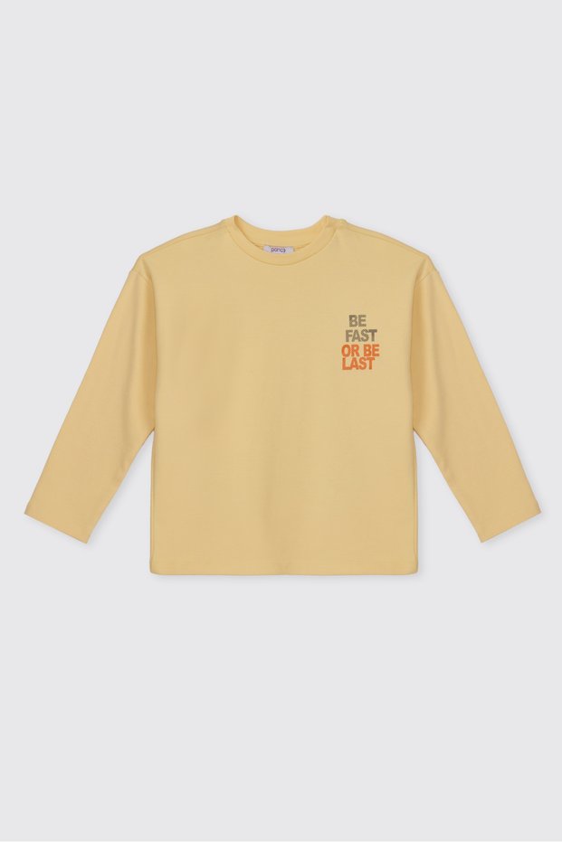 Boy's Long Sleeve Yellow T-Shirt