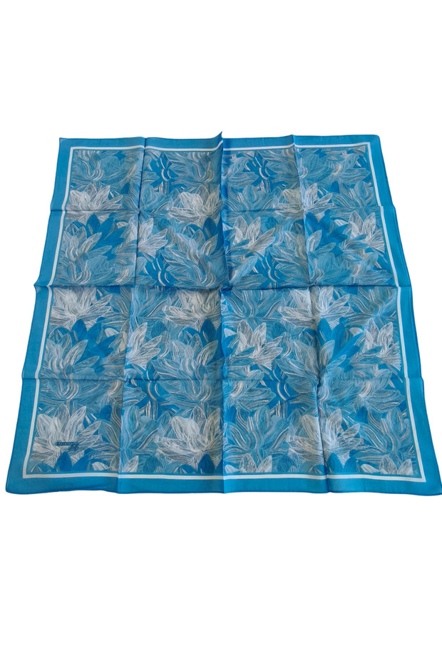 Printed Lora Scarf 9603 005 Blue Floral Pattern