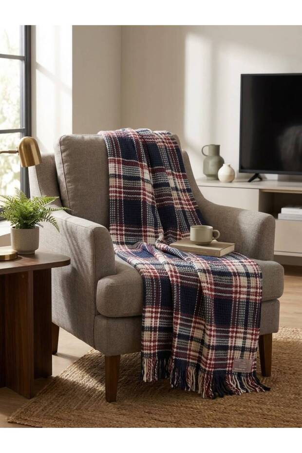 Cozy Life Cotton Scottish Tv Blanket 130X170