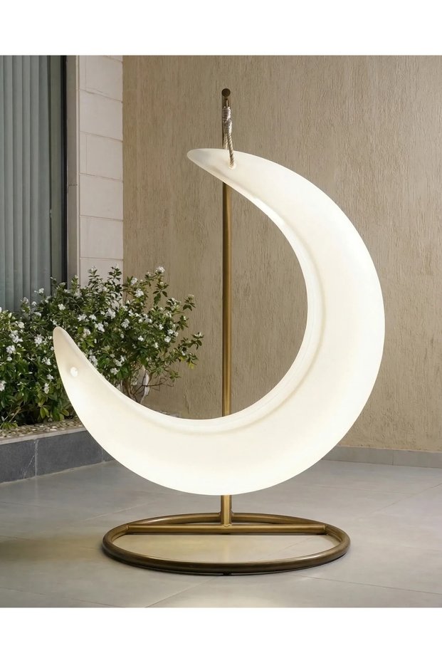 أرجوحة هلالية كبيرة مع إضاءة LED (مع حامل)