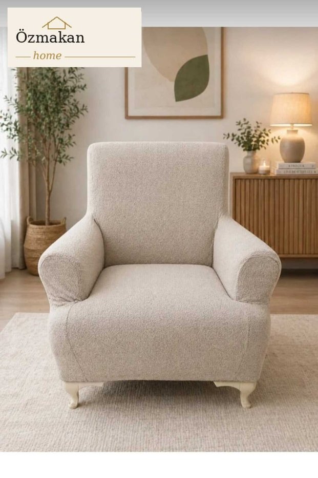 Jacquard Tree Bark Pattern Single Sofa Cover / Sofa Cover 1 Piece