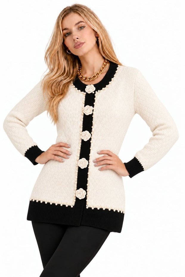 Women's Pearl Detailed Knitwear Sweater