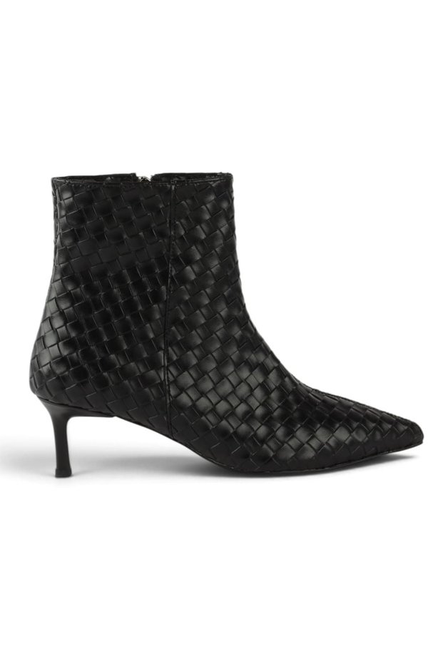 Natyy Knitted Detailed Ankle-Length Women's Heeled Boots