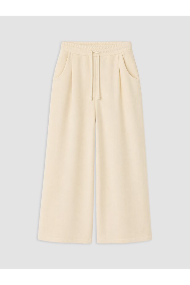 Peak New Season Beige Women's Sweatpants with Elastic Waist