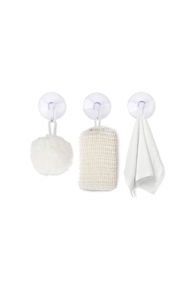 Cuiere Transparente cu Ventuza 3cm - 6buc