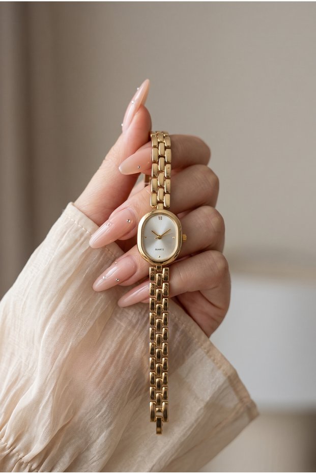 Vintage Women's Steel Watch Gold Color Premium Old Money Classic Elegant Stylish Women's Wristwatch | Limited Edition 2027