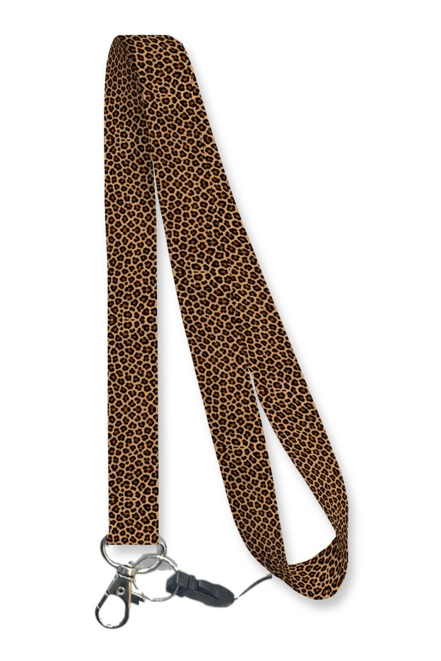 Beige Leopard Neck Strap Rope