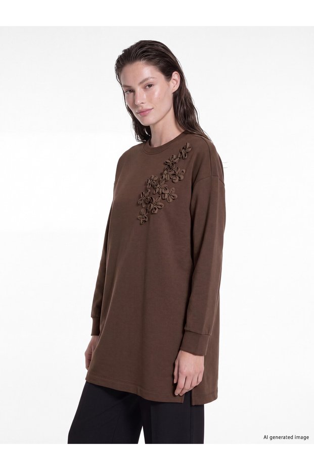 Peak New Season Brown Soft Touch Women's Sweatshirt Tunic