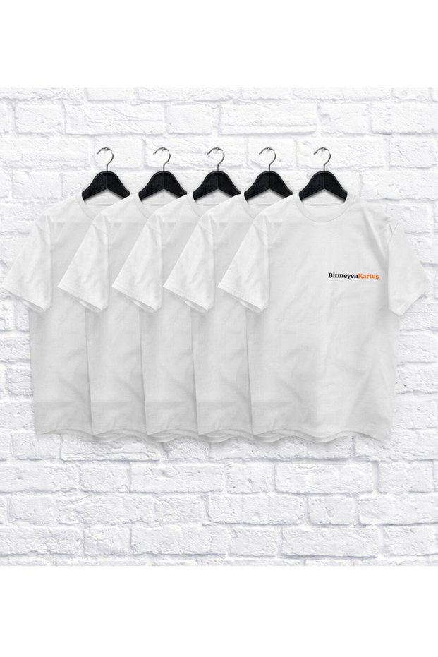 10 Pieces White T-Shirts with Logo Printing for Companies