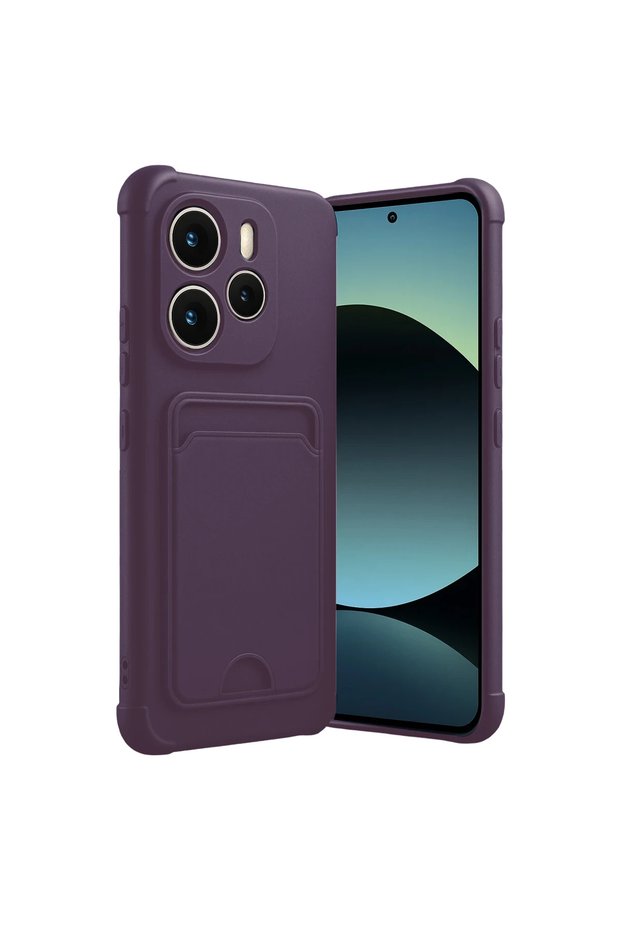 Xiaomi Redmi Note 14 4g Kelvin Silicone with Business Card Holder - Deep Purple