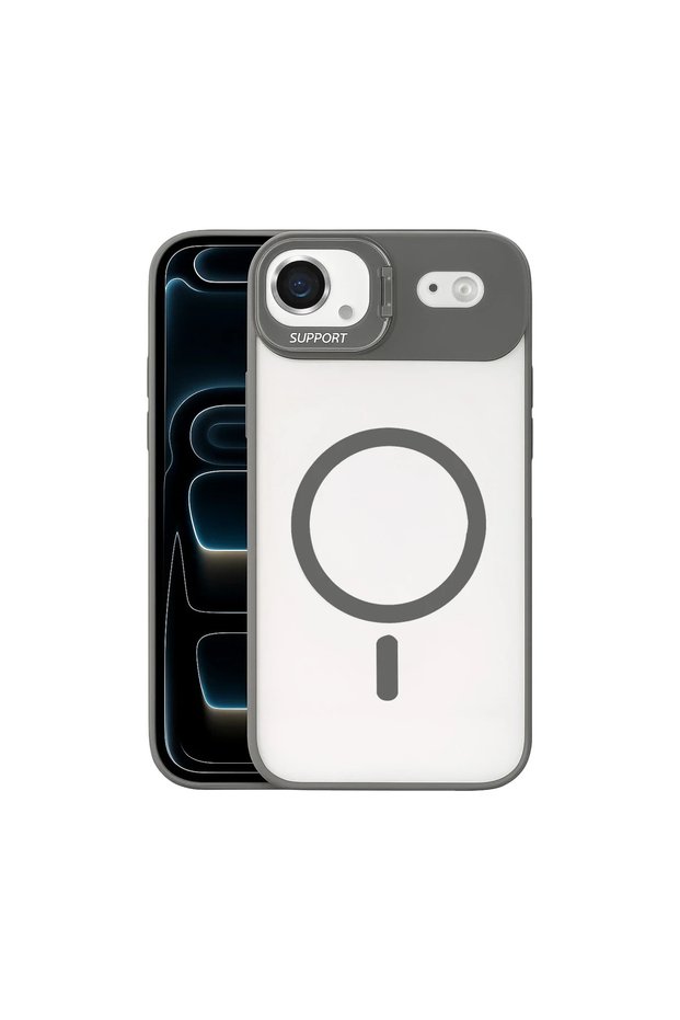 Joko apple iphone 17 air remim lens magsafe stand cover - titan grey