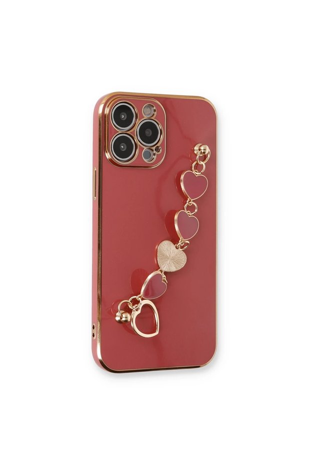 غطاء سيليكون إيسيليا لـ Apple iPhone 14 Pro Max - أحمر