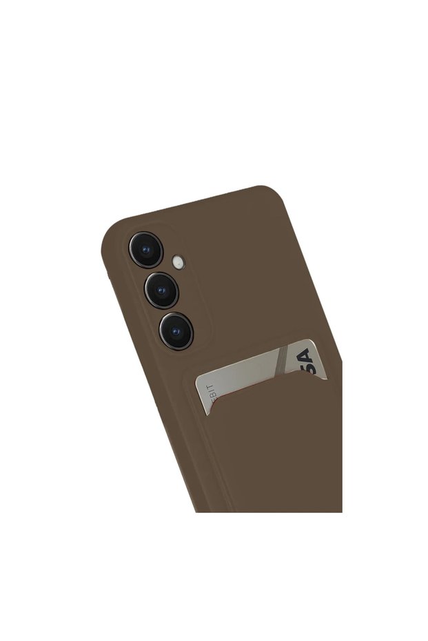 Samsung Galaxy S24 Fe Case Kelvin Silicone with Business Card - Brown