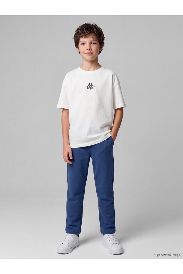 Özmarka New Season Navy Blue Boys' Sweatpants with Elastic Waist