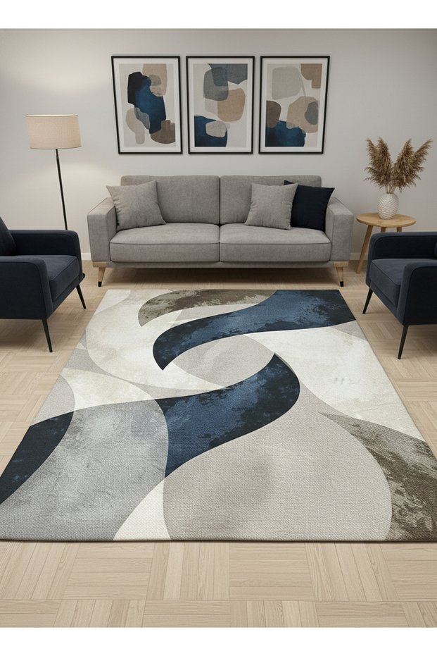 Plus Size Rug Cover Size 9 m² 250x350 cm or 12 m² 300x400 cm Washable Striped Rug Cover