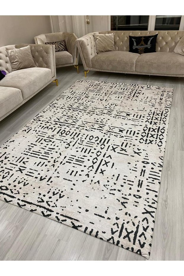zirvetedarik Velvet Fabric Elastic Rug Cover
