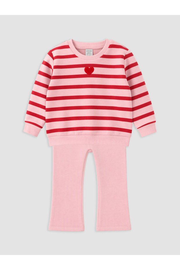 Rmz Gi̇yi̇m Farkiyla Striped Baby Girl Set