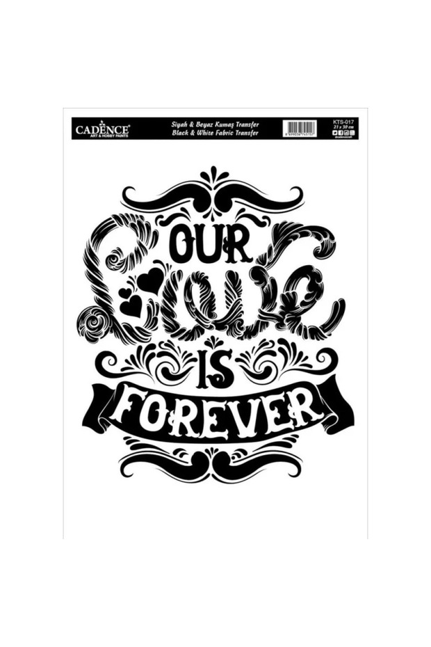 Fabric Transfer Paper Black and White Kts017 21X30Cm