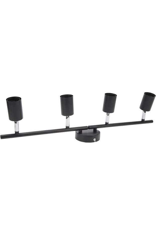 أضواء سقف LED قابلة للتعديل 4×60 واط، نظام إضاءة موجه قابل للطي بلون أسود مطفي، يعمل بجهد واسع النطاق للسرير