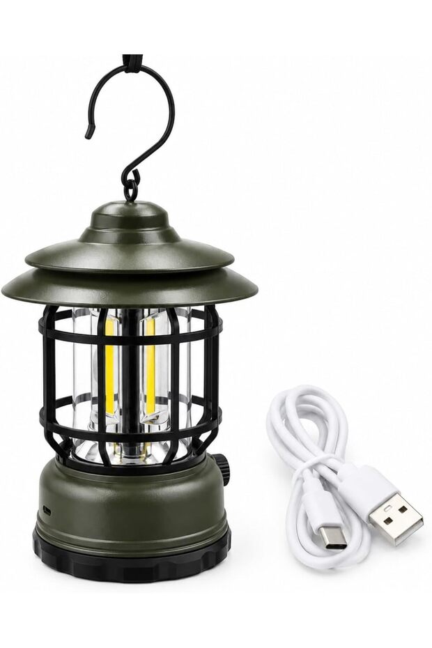 فانوس تخييم محمول DM-12 بتقنية COB LED مع إضاءة بزاوية 360 درجة | معلق | تحكم قابل للتعديل في الإضاءة