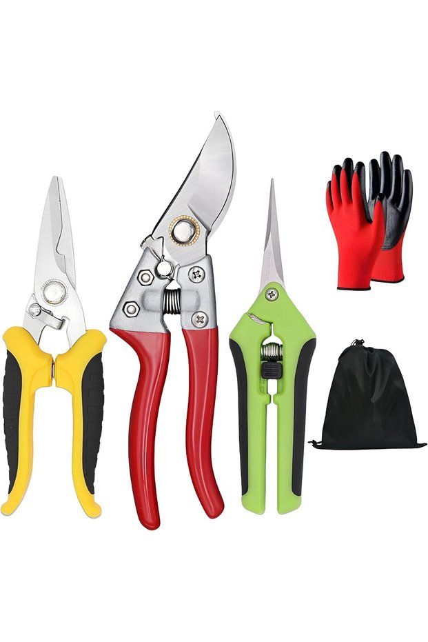 High-Carbon Steel Sharp Pruning Shears,5 Pack Garden Shears Set
