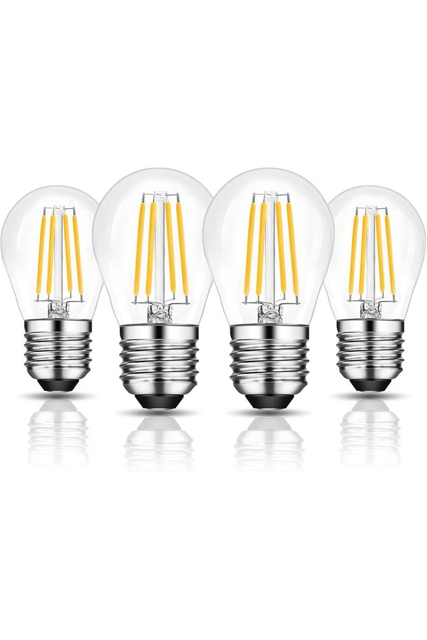 G45 E27 Dimmable Bulb 60W Equivalent, Soft Warm White 2700K, 4Pack