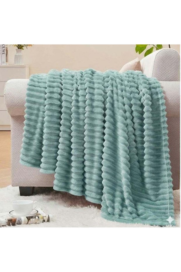 T G H Striped Flannel Fleece Blanket Plush Throw Blanket Super Soft Blanket King Size(220x240) For B