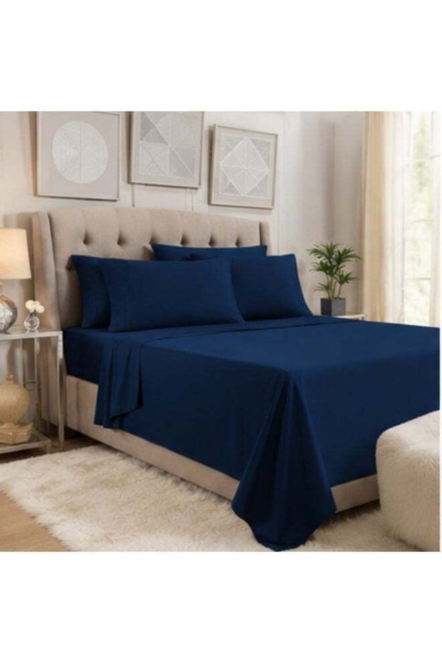 Lavish Touch King Size Sheet Set 6 Piece, 800 Thread Count 100% Long Staple Cotton Sateen Sheets, 15