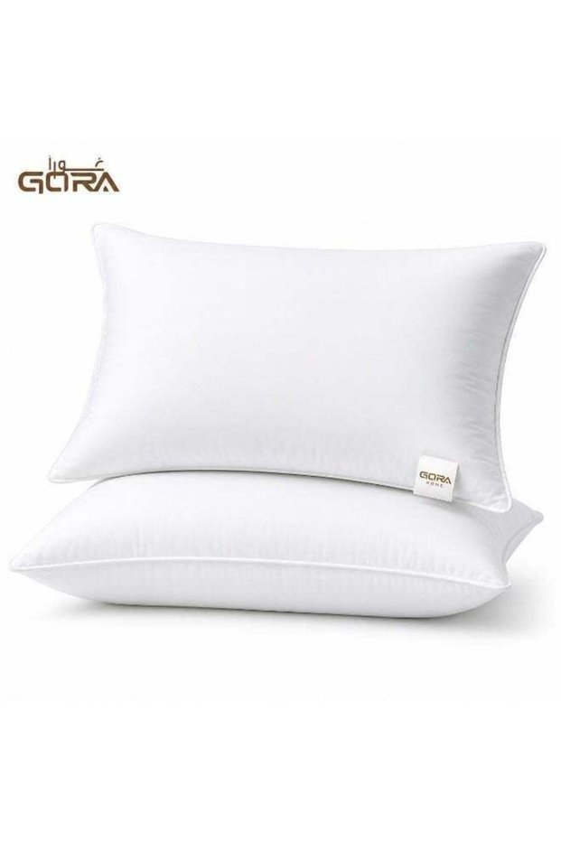 GORA Bed Pillow Set of 2, Hotel Pillow for Bed, 50 × 70 cm Sleeping Pillows, Hollow Fiber Filling, C