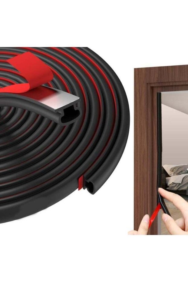MOMENT Weather Stripping Door Seal - 19.7Ft Self-Adhesive TPE Rubber Door Seal Strip for Door Frame/