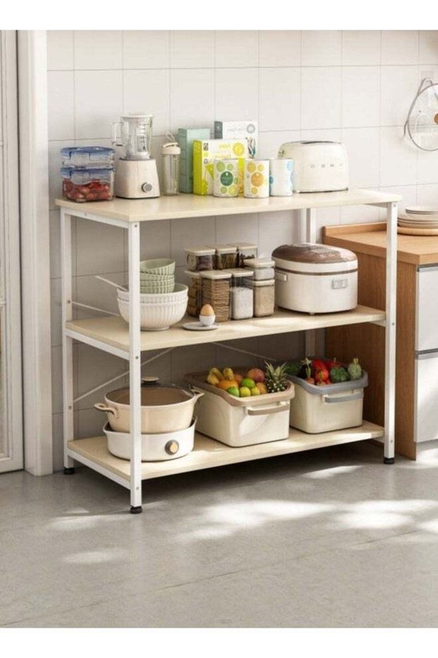 Harlan Adjustable Kitchen Storage Rack, 3-Tier Storage Shelf, Coffee Corner Table, Multi-use Organiz