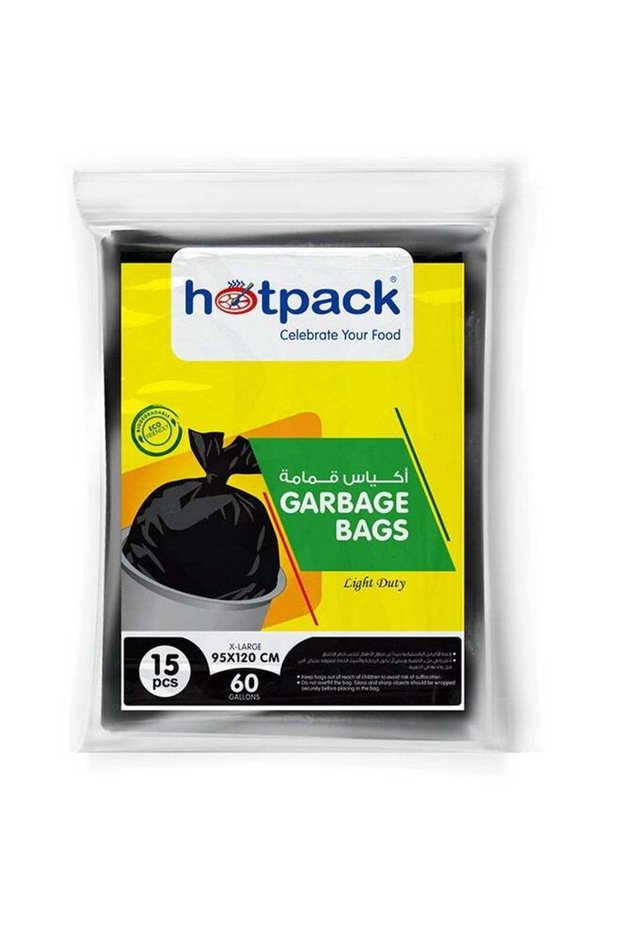 Garbage Bag, 60 Gallon, 15 Pieces Black 95x120cm