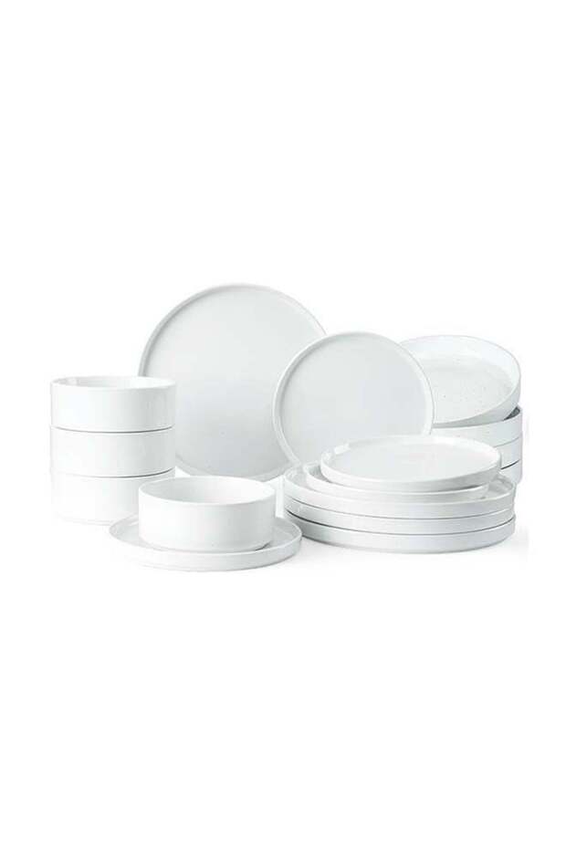 Famiware Nebula 16 Piece Stoneware Dinnerware Set, Set for 4, Scratch Resistant, Microwave & Dishwas