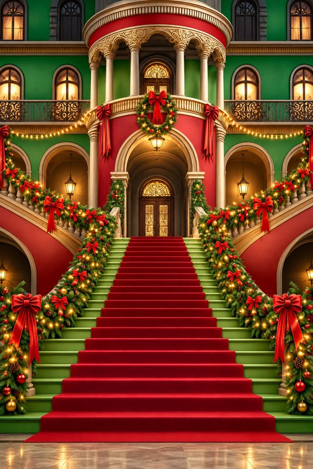 Christmas Themed, Welcome New Year, Happy New Year, Photo Shoot, Celebration, School Event Fabric Backdrop