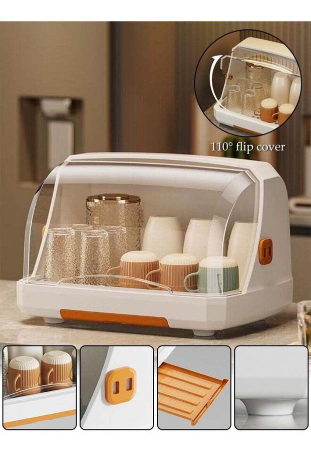 DUNISO Baby Bottle Drying Racks with Cover, Multi Use Bottle Organizer, Countertop Dryer for Kitchen