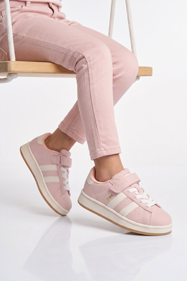 Powder Velcro Tape Girls' Walking and Sports Shoes Sneaker Coop F