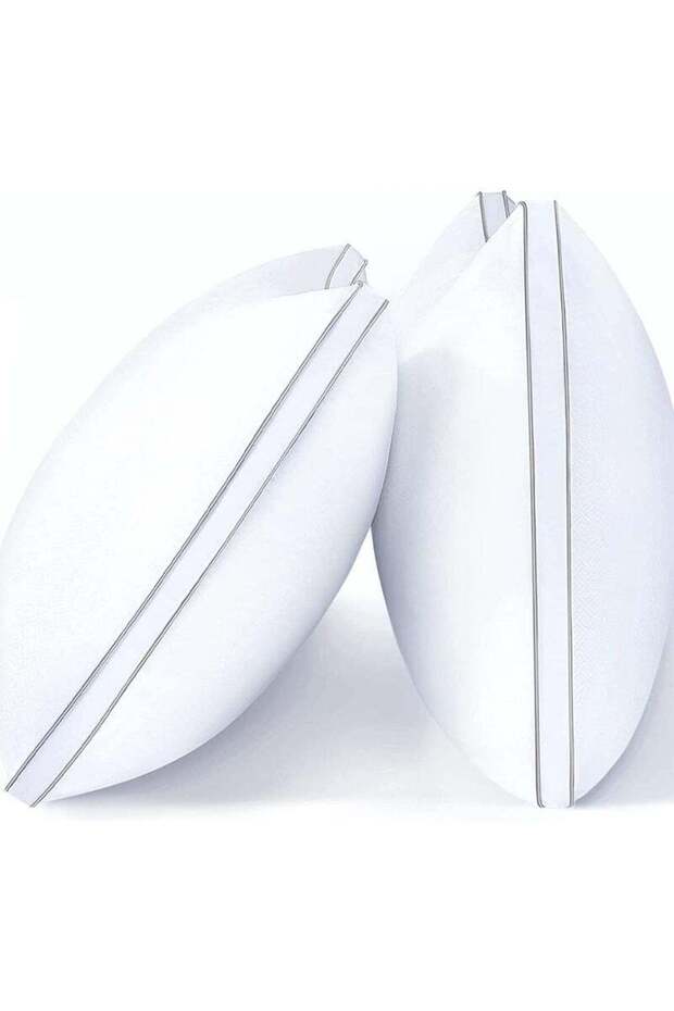 FABTEX 2-Piece Pillow Set – Premium Quality, Queen Size 20x30 inches, White, Soft & Supportive for B