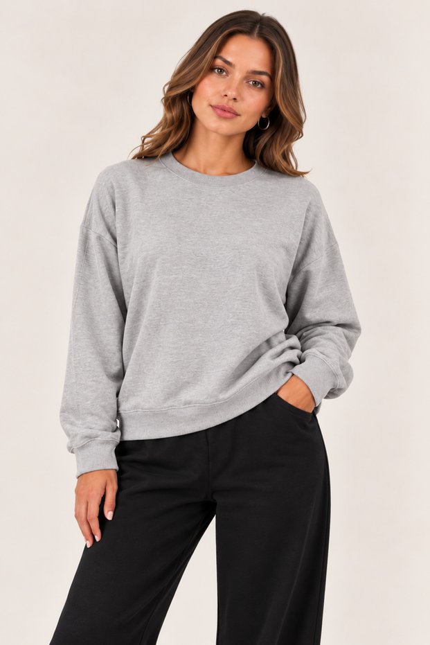 Women's Oysho Fabric Crew Neck Sweatshirt Cty-Çtn-29427