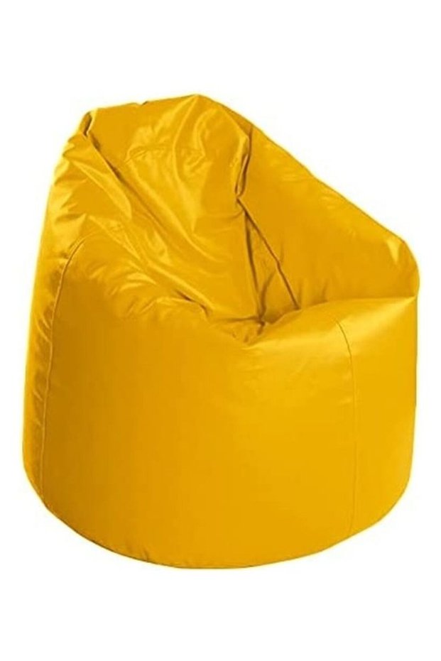 Luxe Bean Bag Yellow 80x50cm