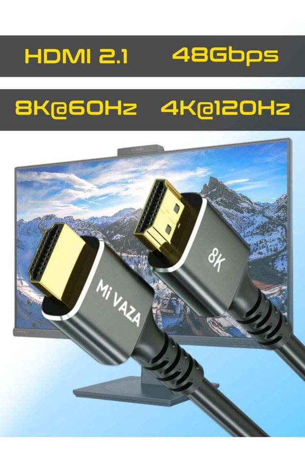 Mi VAZA 8K HDMI 2.1 Cable - Support 8K@60Hz, 4K@120Hz, 2K@240Hz, 1080P@240Hz, 48Gbps, 3D, HDR, HDCP,