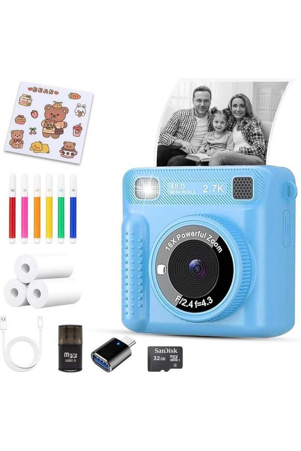 Hamidmeer Camera for Kids with 1080p Video, Photos, Games & Rechargeable Battery | Digital Instant P