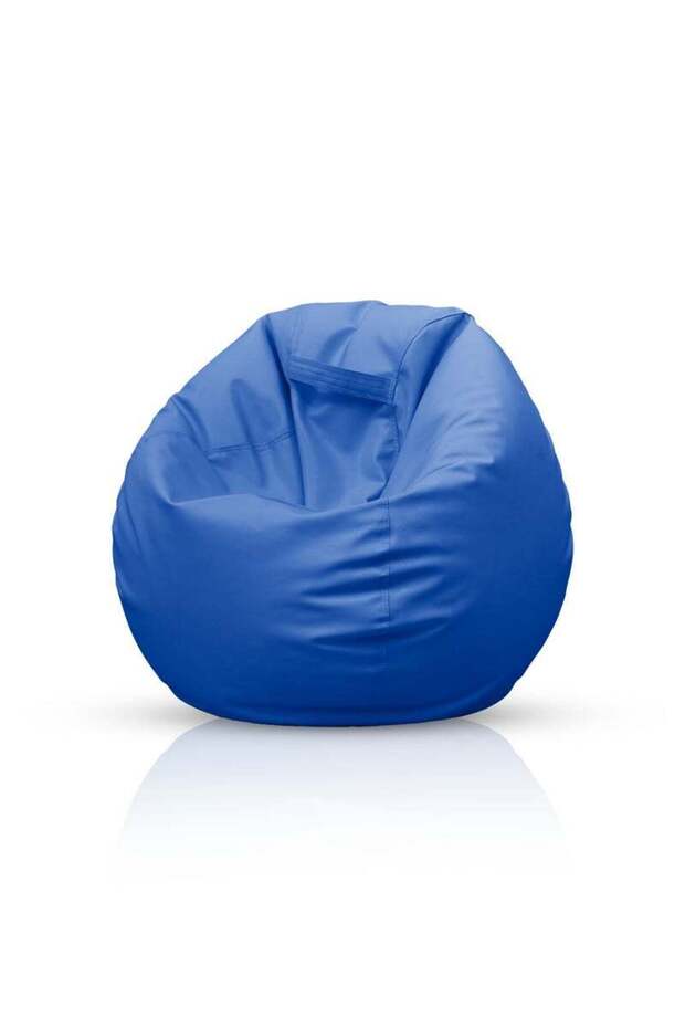 American Linen PVC Bean Bag Filled Multi Purpose Faux Leather Bean Bag Blue