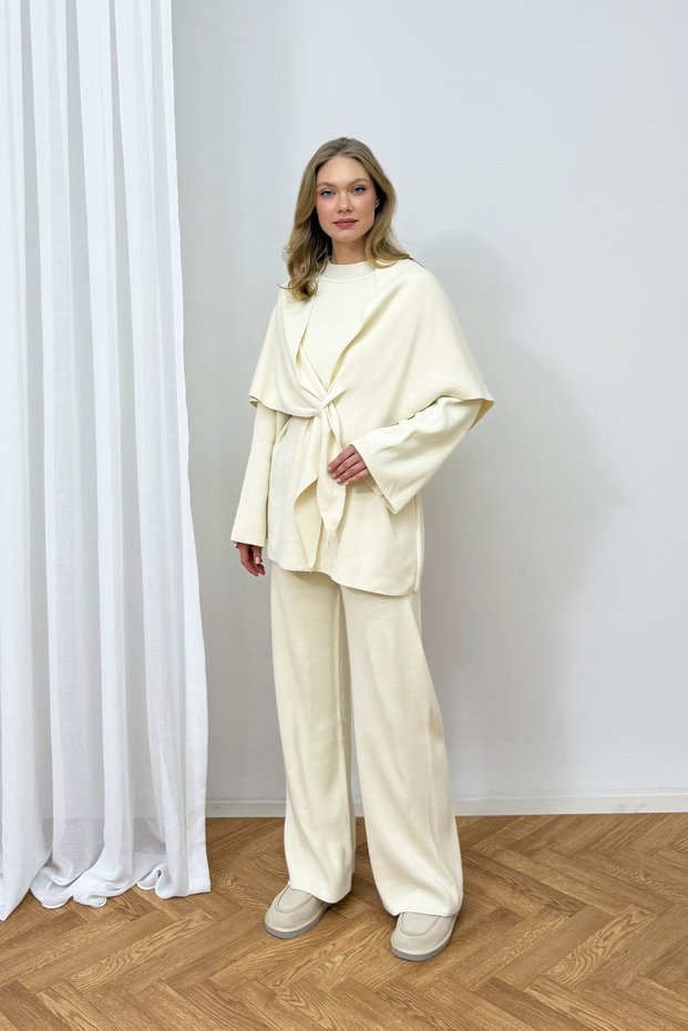 Knitwear Set with Shawl 96-003