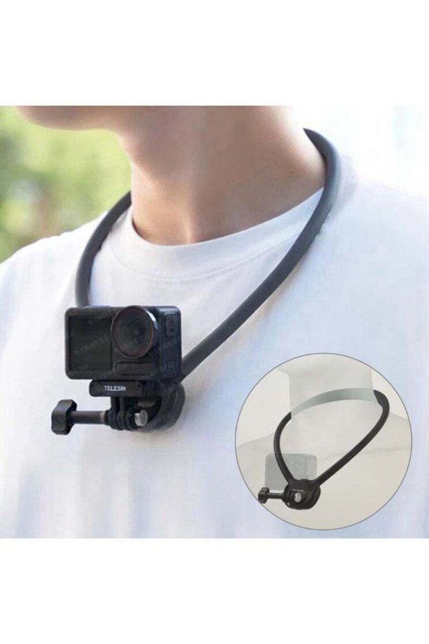 TELESIN Neck Mount SE 2.0 Magnetic Neck Hanging Camera Holder with Airbag Support for GoPro Insta360