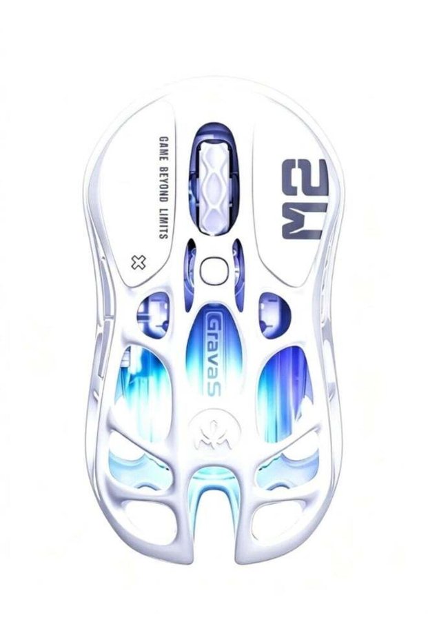 GravaStar Mercury M2 Wireless Gaming Mouse – 26,000 DPI PAW3395 Sensor, RGB Lighting, Lightweight Ho