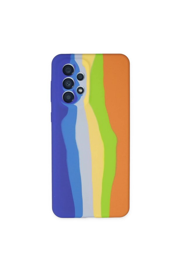 Samsung Galaxy A53 5g Case Marbled Launch Silicone - Blue-Orange