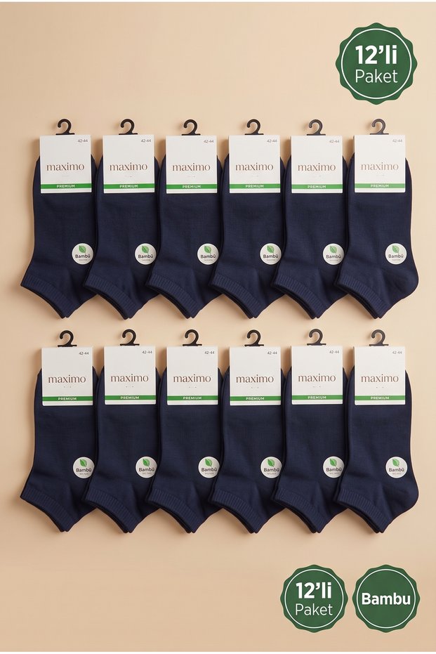 Premium 12-Pack Men's Bamboo Bootie Socks - Seamless Toe Comfortable Daily Socks
