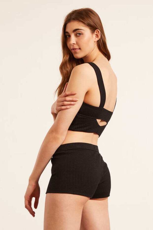 Solid Crop Top with Spaghetti Straps